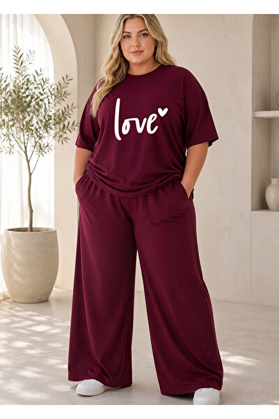 Prekarya design Women's Plus Size Premium Oversize Cotton 2-Piece Tracksuit S...