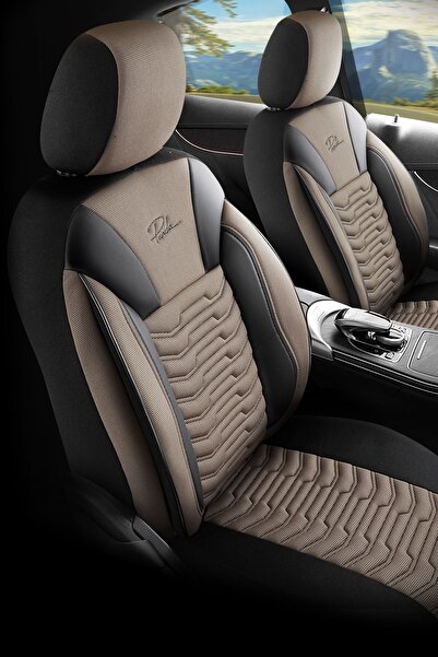 GIOVANNI BUTTİ Paris Huse scaune Auto 11 piese, Airbag, Universal, Bej - Negru
