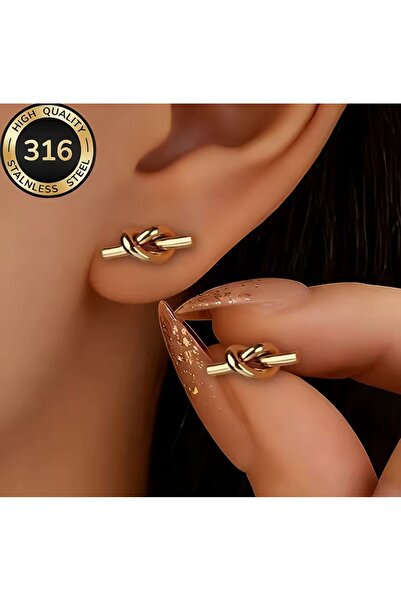 Atölye Eliz 316L Steel Knot Earrings