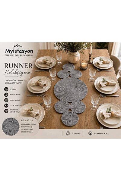 myistasyon "tarzınızı evinize yansıtın" Jüt, Hasır, Dekoratif Masa Örtüsü, Ru...