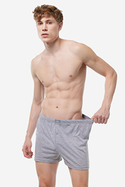 Malabadi Men's Gray Premium Collection Wide Fit Modal Large Size Boxer 254