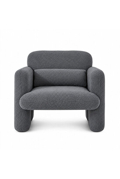homejoyz Buckle Armchair and Swedish Wood - 85X90X85 cm - Gray