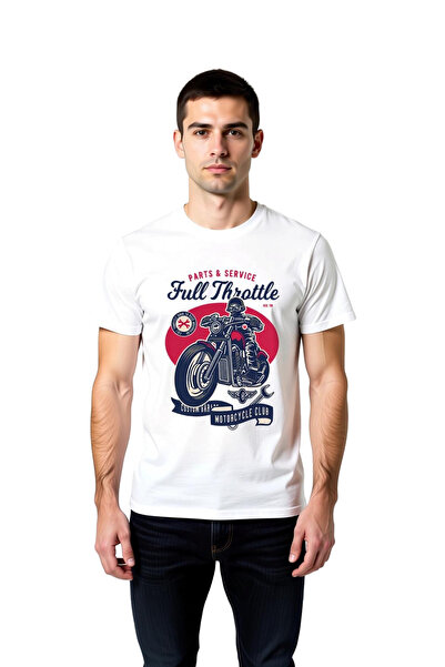 PayBuy تي شيرت رجالي مطبوع عليه Parts Service Garage Motorcycle Club