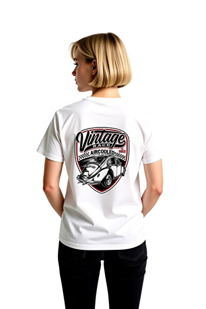 PayBuy تي شيرت نسائي مطبوع عليه Vintage Racing Car Adventure