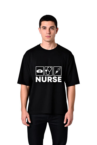 PayBuy Men's Oversize T-Shirt Nursing Profession Symbol Print Digital Printed...