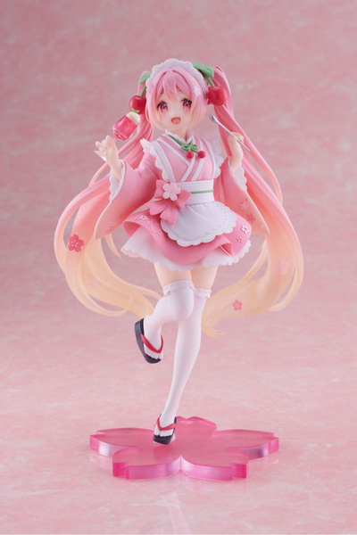 Taito Hatsune Miku Sakura Miku Versiunea Cafenea Japoneză Statuetă PVC reedit...
