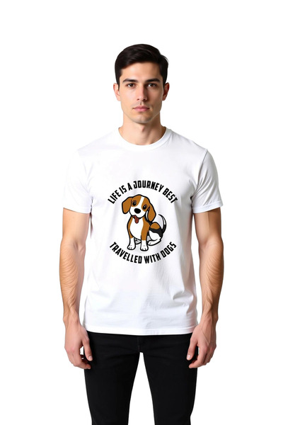 PayBuy Dog Love - Travel Theme Printed Men's T-Shirt