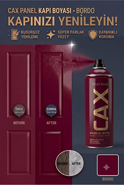 caxcolors CAX Panel Kapı Boyası - Akrilik Boya Ahşap Ve MDF Kapı Yenileme Boyası