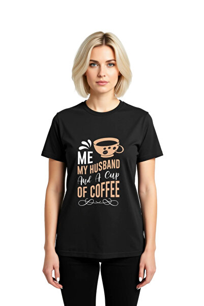 PayBuy Women's Coffee Themed Printed T-Shirt My Wife and Cup Pattern Romantic...