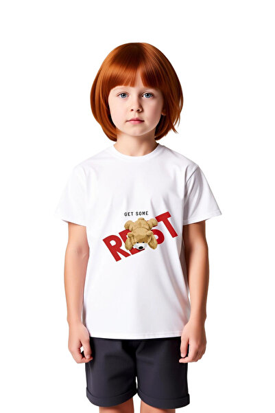 PayBuy Children's Rest Theme Graphic Printed Short Sleeve T-Shirt 100% Cotton...