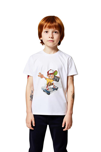 PayBuy Skateboard Kids Peace Sign Printed Children's T-Shirt
