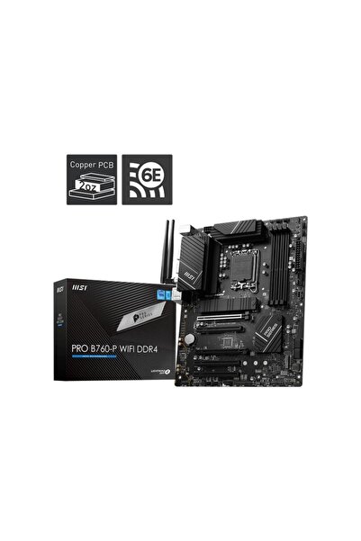 MSI PRO B760-P WIFI DDR4 4000MHZ 1XHDMI 1XDP 2XM.2 USB 3.2 ATX 1700P (12. / 13. VE 14. NESİL İŞLEMCİ