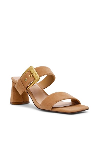 Steve Madden Μπεζ Δερμάτινο Καστόρι Mule