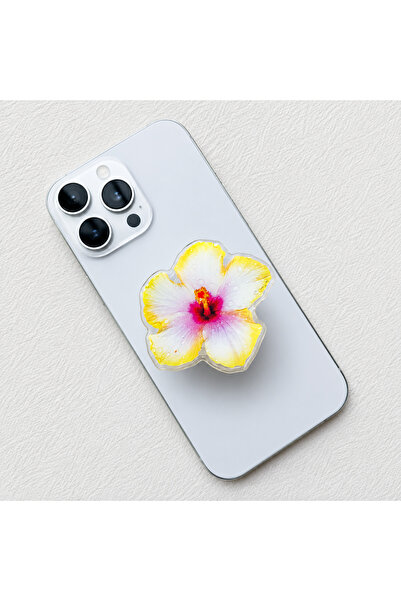 EDELFU Popsocket Dekoratif Kenarı Sarı Çiçek Desenli Telefon Tutucu ve Telefo...