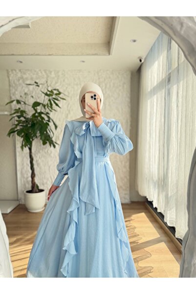 BELLASTORE فستان مفصل بالكشكشة
