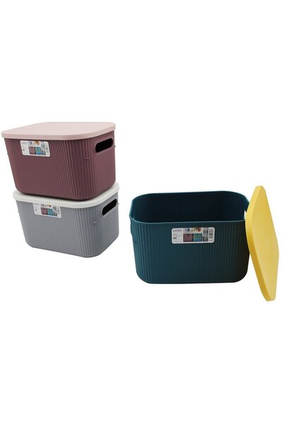 Lova LV-331 Shell Organizer Kulplu Kapaklı Kutu Plastik 26.9X18.7X16.2CM 6.2LT