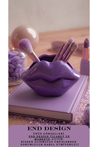 END DESİGN TİCARET VE MARKET Glossy Kiss 15cm Aesthetic Lip Design Makeup Org...