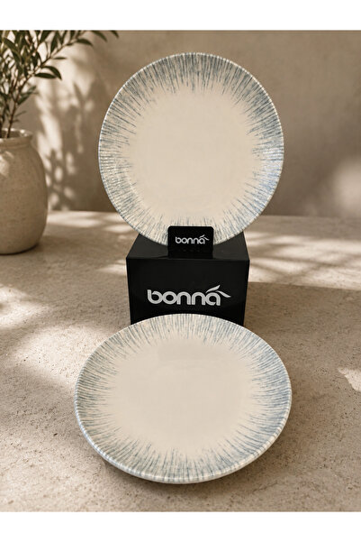 Bonna 2'li Iris Gourmet Düz Tabak 21 cm Pasta / tatlı tabağı / Meze / appetiz...