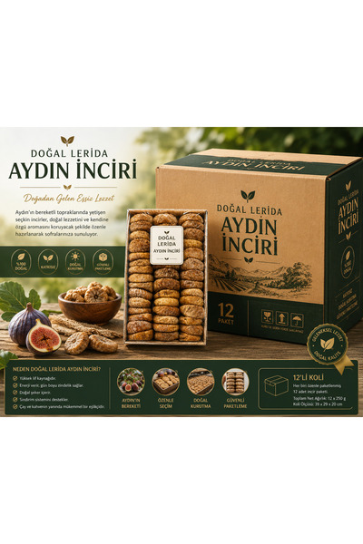 Doğal Lerida Aydın İnciri – 12’li Koli 500gr