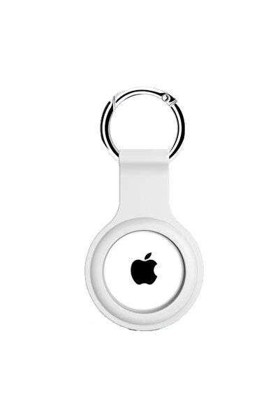 OEM A002 Θήκη Σιλικόνης για Apple AirTag Εντοπιστή - Λευκό
