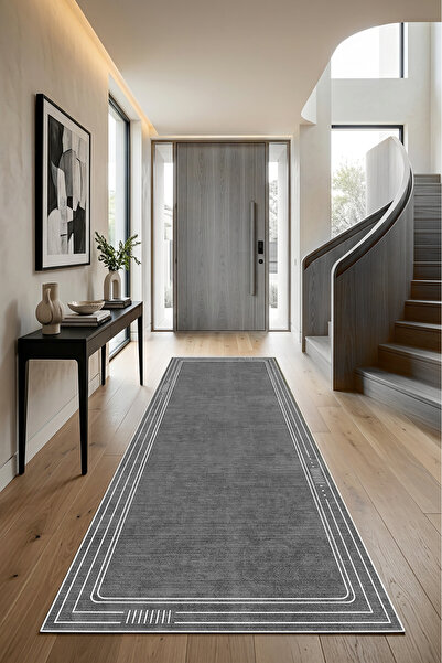 Decomia Home Dijital Kaymaz Yıkanabilir Modern Yolluk Mutfak Halısı Salon Hal...