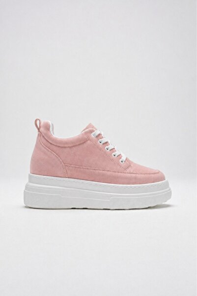 İX CloudLift Kadın Gizli Topuk Sneaker Süet Günlük Rahat Spor Ayakkabı Boy Uzatan 8cm