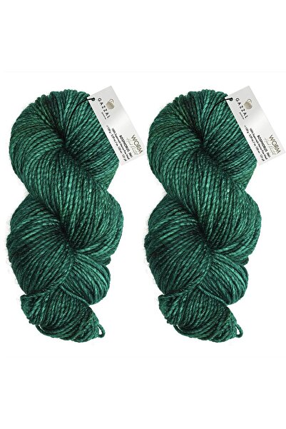 Gazzal Worm 3861, Hand-Dyed, 100% Australian Merino Wool Knitting Yarn, 2 Skeins