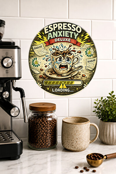 Mayeka Espresso Anxiety Deluxe Čaša za plakanje Okrugli MDF sto Kafa