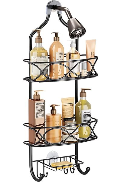 DURKU Bathroom Shower Caddy Hanging, Shower Organizer Hanging 3 Tier with Soa...
