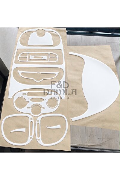 FD Damla Etiket Peugeot 206 Dashboard Console Trim Front Chest Mahogany Finis...