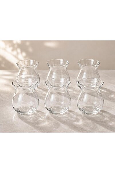 DİLAY HOME Set of 6 Coffee and Water Glasses Glass Presentation Cups 7X5 cm
