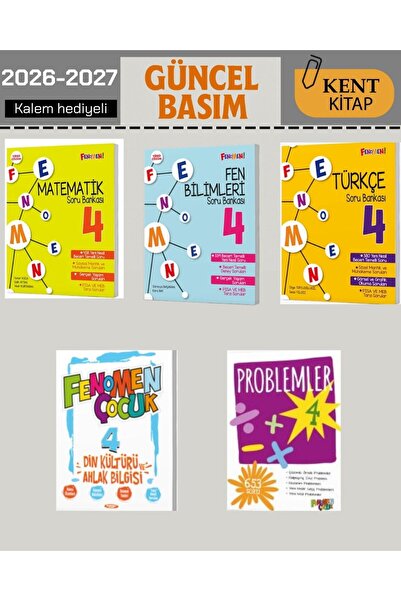 Fenomen Yayıncılık Fenomen Çocuk 4. Sınıf Set Matematik - Türkçe - Fen Bil. -...