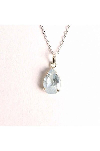 craftmystic Clarity and expressiveness – 925 silver necklace with faceted blu...