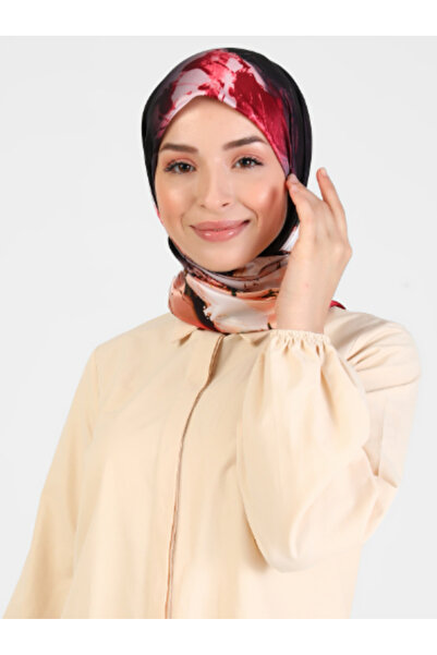 Differenza Rose Painted Patterned Scarf - Red