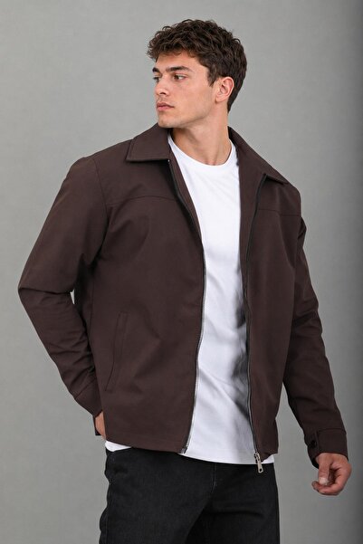 ByTrend معطف موسمي من قماش تايسون بياقة وسحاب أمامي PLDP 3034_60396-1