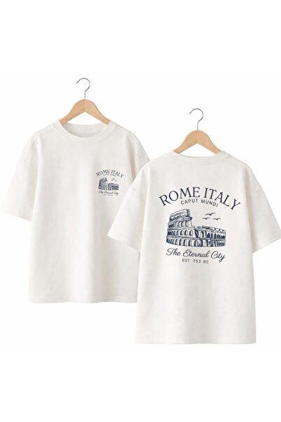 playwear Roma Italia Tricou cu decolteu rotund, cu imprimeu pe spate și pe pi...