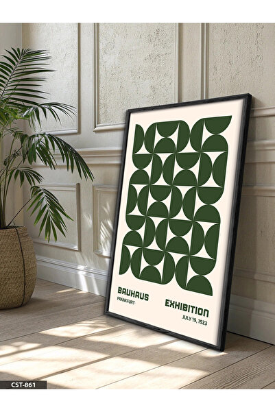 Evinemoda Bauhaus Exhibition One Piece Wooden Framed Painting