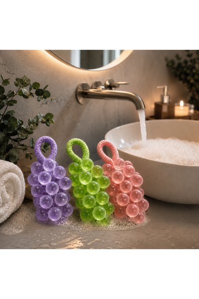 Niru Sapun exfoliant handmade GoSoap™ - in forma de ciorchine de struguri, cu maner si cutie cadou