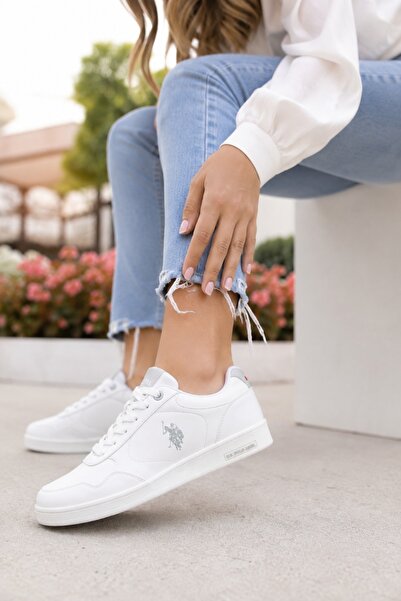 U.S. Polo Assn. Pantofi sport pentru femei Fran, confortabili, cu talpă plată...