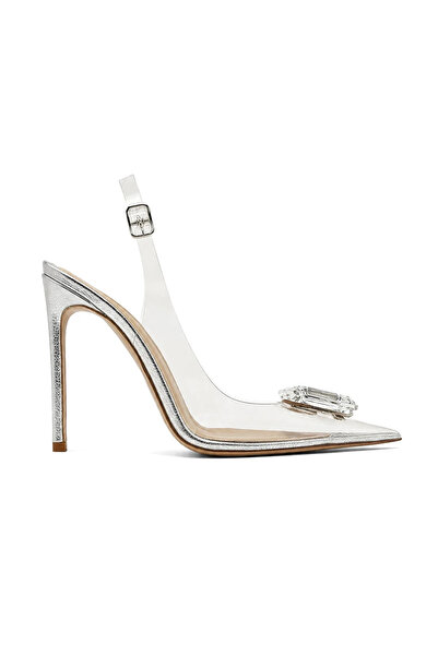 Jabotter Bellina Deri & Şeffaf 10 Cm Stiletto