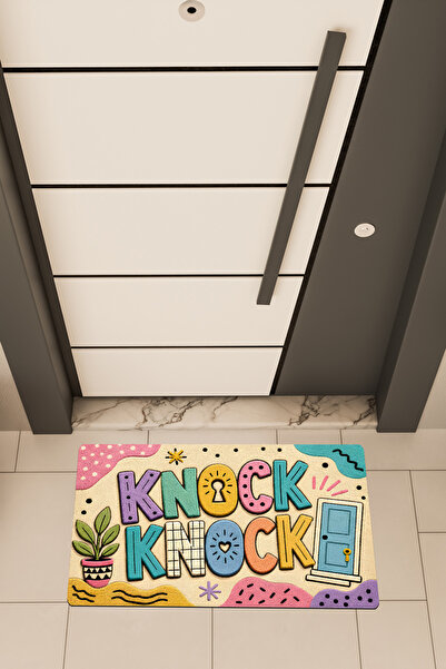 Dormot Deas Home, Digital Printing, Knock Knock Colorful Retro Bohemian Theme...