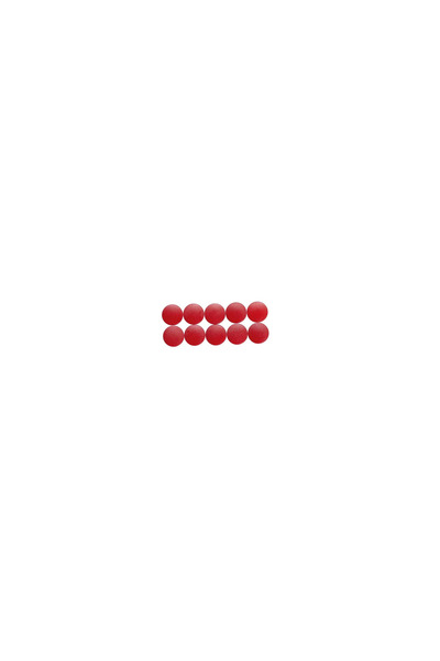 MAUL Round Shape Magnets, D24Mm, 0.60 Kg Force, 10 Pcs/Set, Solid - Red