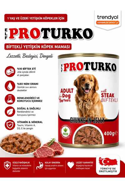 Pro Turko Biftekli Köpek Yaş Maması