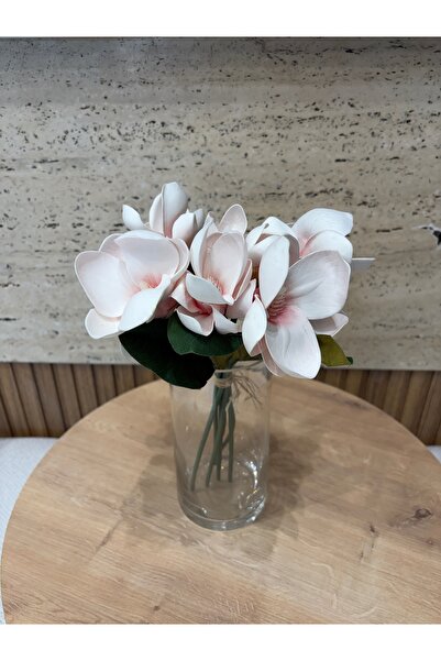 Hinora Premium Artificial Magnolia Bunch 6 Pieces 32 cm – Realistic Decorativ...