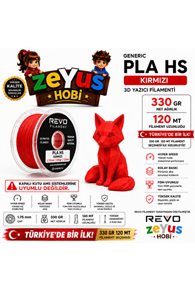 ZEYUS HOBİ GENERIC PLA HS 330 GR – 120 MT – 1.75 MM KIRMIZI