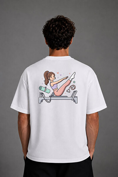 VSRN Μπλουζάκι Reformer 2 Design με στάμπα στην πλάτη, λευκό, oversized