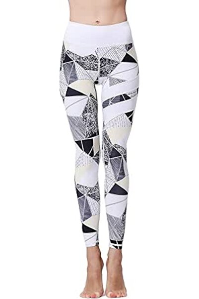 GENERAL Women's Printed Yoga Trousers, Slim Fit High Waist Opaque Fitness Run...