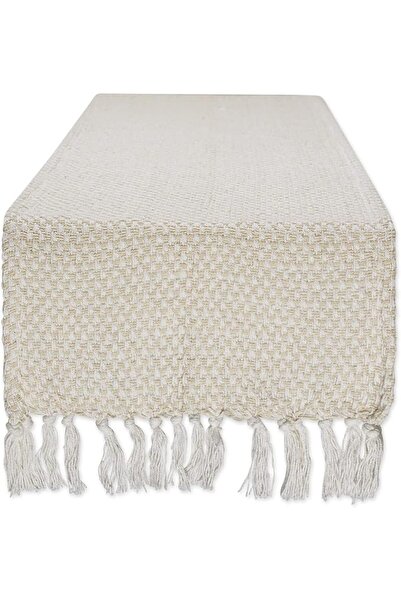 DII Woven Basics Collection 100% Cotton Knit Table Runner, 15x72, French Blue