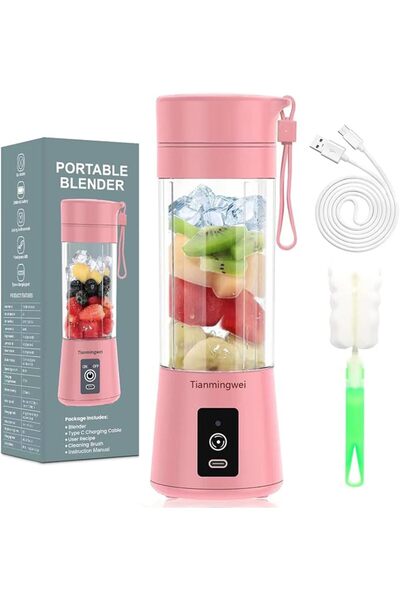 TMwooden Tianmingwei Portable Blender Personal 6 Blades Juicer Cup Household ...