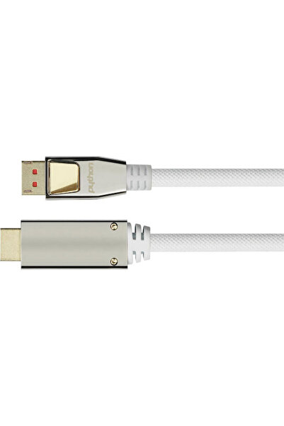python ticaret Καλώδιο Python DisplayPort αρσενικό - HDMI αρσενικό 3μ Λευκό (...